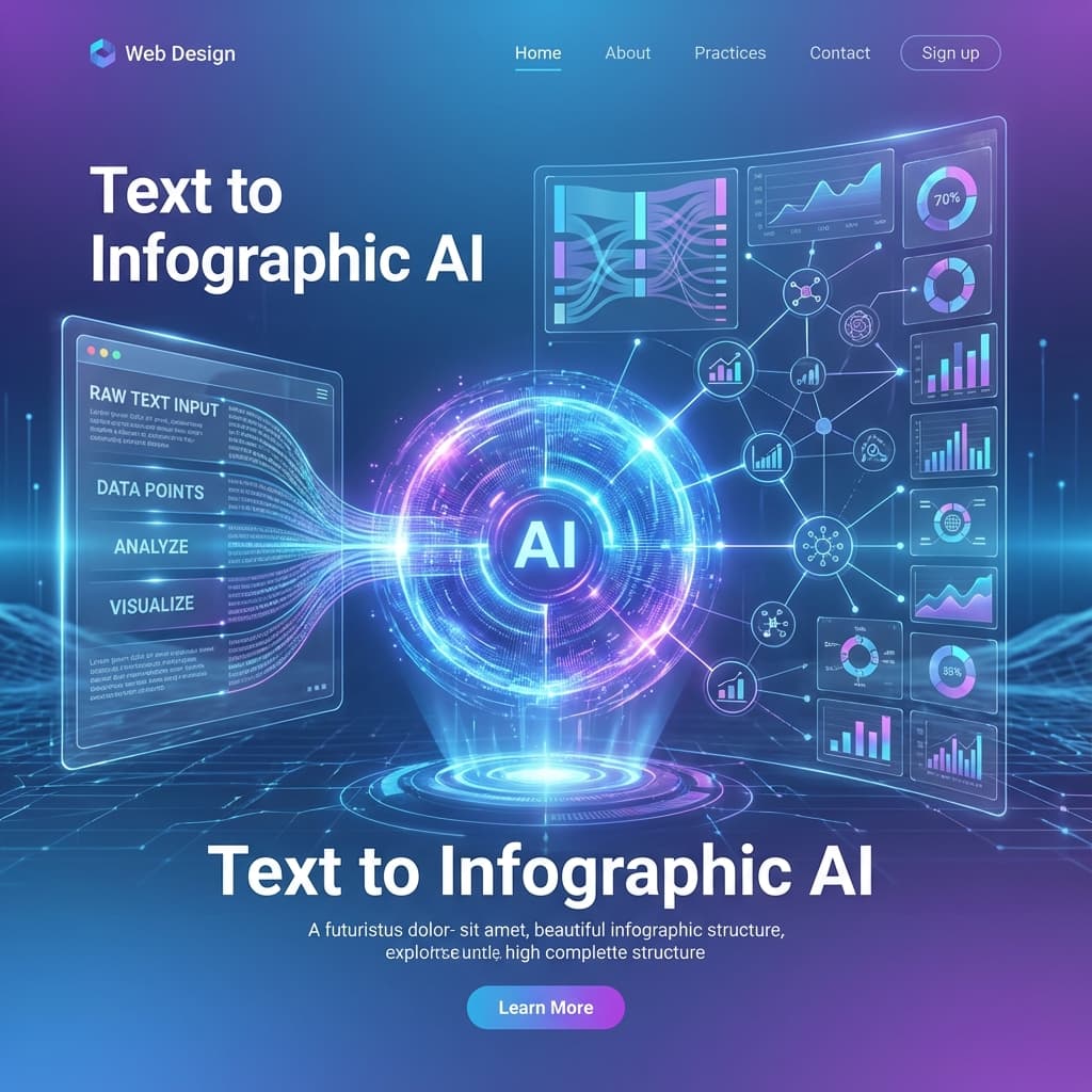 AI Text to Infographic Interface